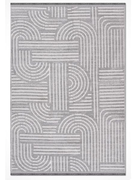 Crea Halı Rana 6115S Gri Yazlık Halı Kaydırmaz Taban Renkli Yıkanabilir Dokuma Kilim