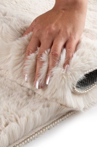 Luka Tavşan Post Pudra Yumuşak Tüylü Kaymaz Tabanlı Ekstra Yumuşak Dokulu Halı