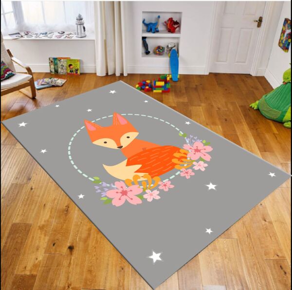 Cino 74 Yavru Tilki Çocuk Odası Halı Bebek Oyun Halısı