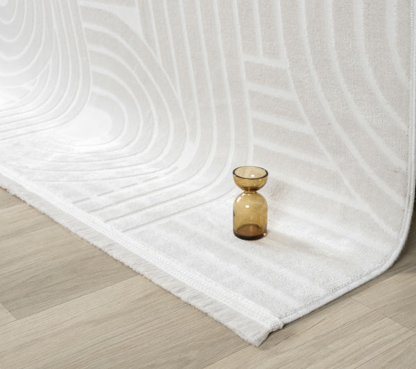 Seyran Vista 5110 Krem Salon Halısı Yolluk Yumuşak Tuşeli Modern Dokuma Makine Halısı