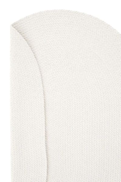 Lunox Beyaz Hasır Örgü Çift Taraflı Dokuma Yolluk Jüt Kilim Oval Banyo Paspası