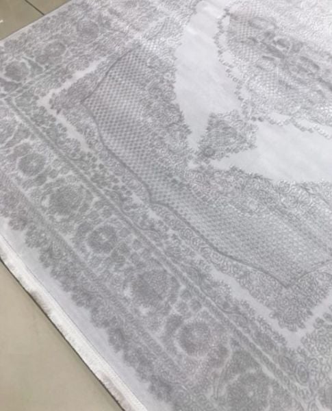 Merinos Premium Koleksiyonu 69810 095 Beyaz Gri Modern Dokuma Salon Mutfak Halısı Yolluk