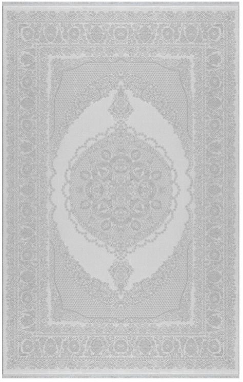 Merinos Premium Koleksiyonu 69810 095 Beyaz Gri Modern Dokuma Salon Mutfak Halısı Yolluk