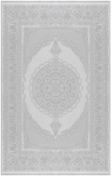 Merinos Premium Koleksiyonu 69810 095 Beyaz Gri Modern Dokuma Salon Mutfak Halısı Yolluk