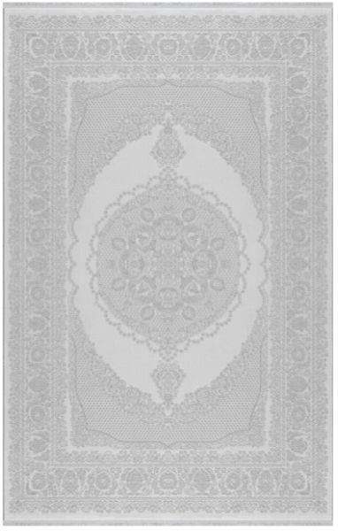 Merinos Premium Koleksiyonu 69810 095 Beyaz Gri Modern Dokuma Salon Mutfak Halısı Yolluk