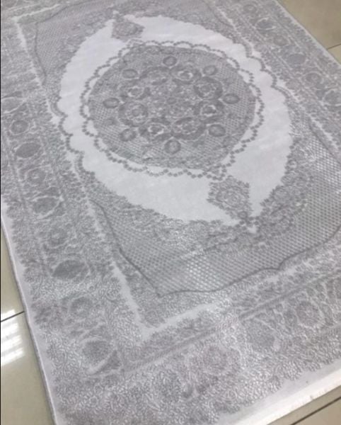 Merinos Premium Koleksiyonu 69810 095 Beyaz Gri Modern Dokuma Salon Mutfak Halısı Yolluk