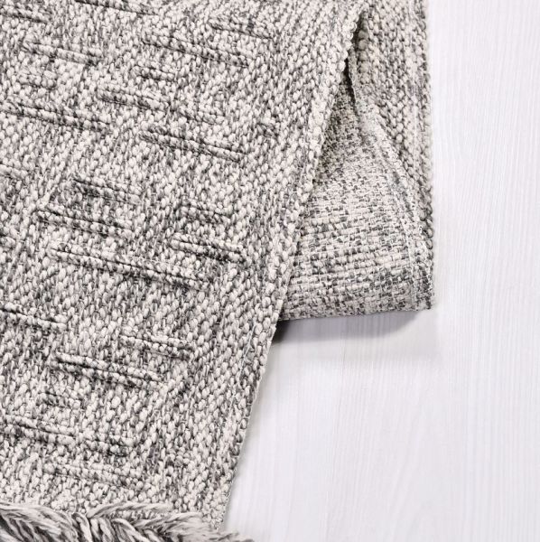 Crea Halı Belen BR005 Gri Hasır Dokuma Hav Toz Vermez Modern Halı Hasır Yolluk My Crea Home