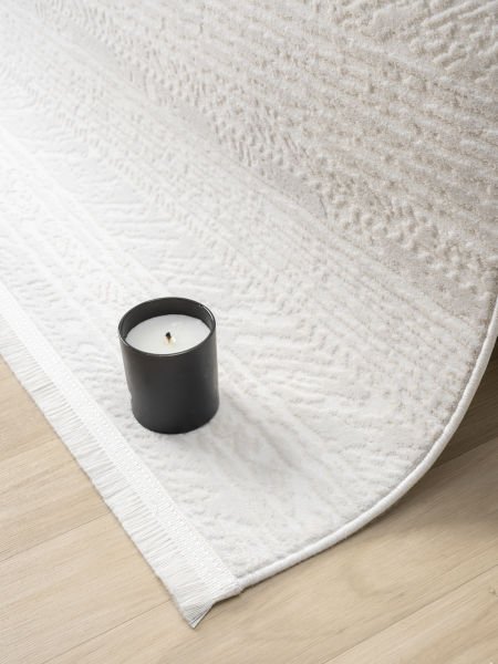 Seyran Vista 5115 Krem Salon Halısı Yolluk Yumuşak Tuşeli Modern Dokuma Makine Halısı