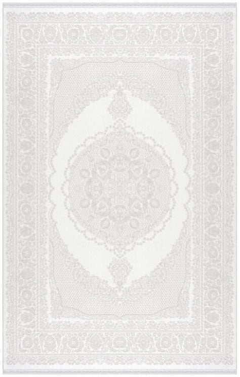 Merinos Premium Koleksiyonu 69810 060 Beyaz Modern Dokuma Salon Mutfak Halısı Yolluk