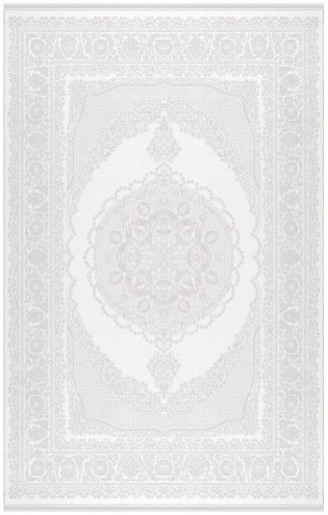 Merinos Premium Koleksiyonu 69810 060 Beyaz Modern Dokuma Salon Mutfak Halısı Yolluk