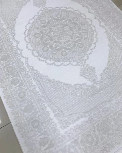 Merinos Premium Koleksiyonu 69810 060 Beyaz Modern Dokuma Salon Mutfak Halısı Yolluk