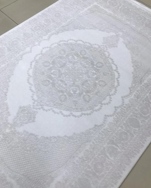 Merinos Premium Koleksiyonu 69810 060 Beyaz Modern Dokuma Salon Mutfak Halısı Yolluk