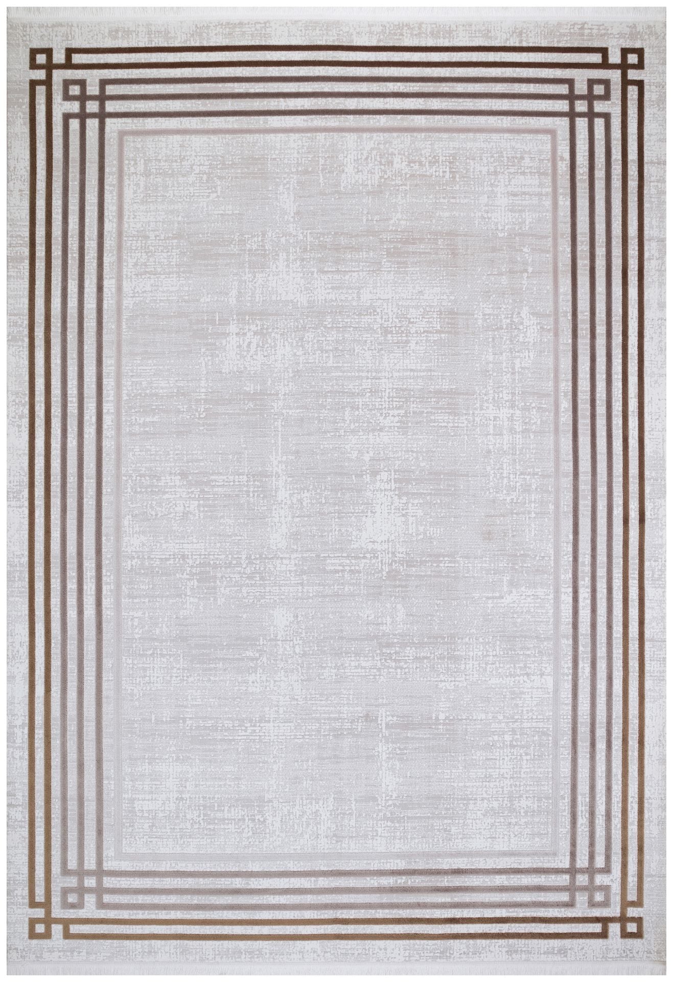 Türkmen Halı Mystik 20405 Kahve Çerçeveli Modern Salon Halısı