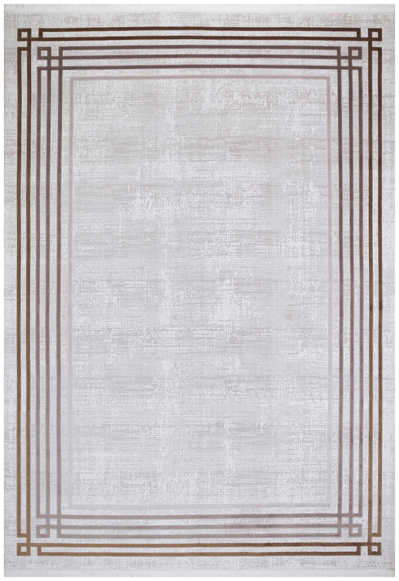 Türkmen Halı Mystik 20405 Kahve Çerçeveli Modern Salon Halısı 80x300