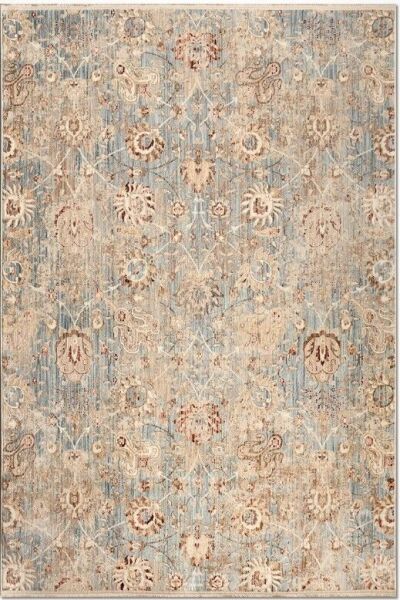 Crea Halı Panama PN06K Krem Anadolu Motifli Vintage Salon Halısı Anadolu Motifli Oturma Odası Mutfak Koridor Etnik Desenli Halı Hav Toz Vermez Yolluk