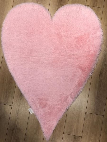 Halımax Tavşan Tüyü Kaymaz Tabanlı Pembe Yuvarlak Post Peluş Halı Yumuşak, Kaymaz, Şık Dekoratif Peluş Halı Antre Yatak Odası Çocuk Odası Halısı