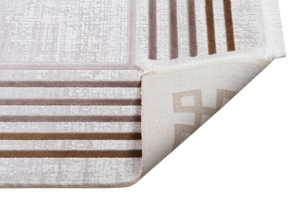 Türkmen Halı Mystik 20405 Kahve Çerçeveli Modern Salon Halısı 100x300