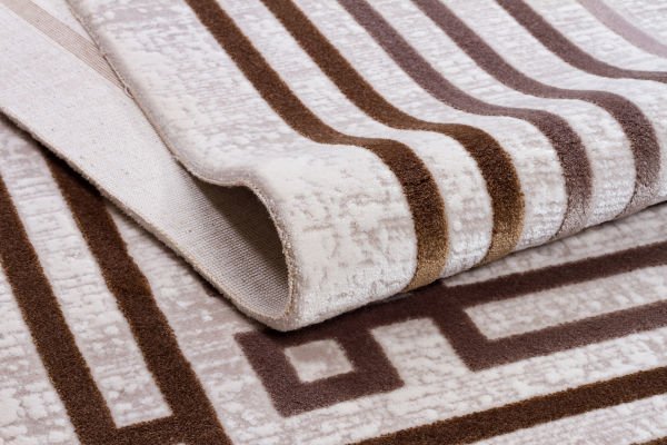 Türkmen Halı Mystik 20405 Kahve Çerçeveli Modern Salon Halısı 100x300