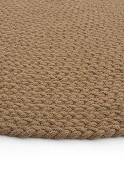 Lunox Kahve Hasır Örgü Çift Taraflı Dokuma Yolluk Jüt Kilim Oval Banyo Paspası