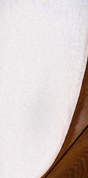 Halımax Tavşan Tüyü Oval Kaymaz Tabanlı Beyaz Post Peluş Halı Yumuşak, Kaymaz, Şık Dekoratif Peluş Halı Antre Yatak Odası Çocuk Odası Halısı