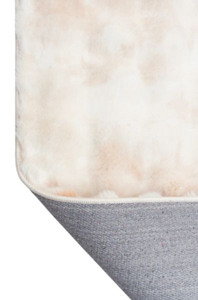 Ekstra Yumuşak Dokulu Geçişli Bej Krem Bubble Tavşan Tüyü Darcio Dikdörtgen Post Peluş Halı