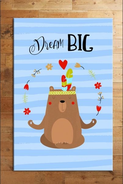 Cino 74 Ayı Figürlü  Çocuk Odası Halı Bebek Oyun Halısı