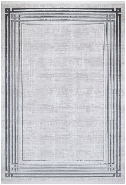 Türkmen Halı Mystik 20405 Gri Çerçeveli Modern Salon Halısı 120x180