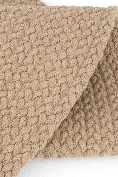 Lunox Bej Hasır Örgü Çift Taraflı Dokuma Yolluk Jüt Kilim Oval Banyo Paspası