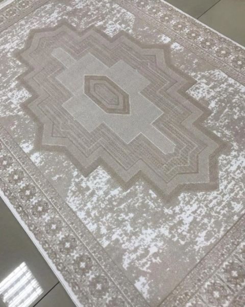 Merinos Premium Koleksiyonu 69805 070 Krem Modern Dokuma Salon Mutfak Halısı Yolluk