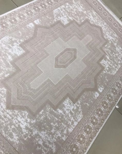 Merinos Premium Koleksiyonu 69805 070 Krem Modern Dokuma Salon Mutfak Halısı Yolluk