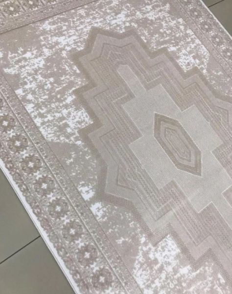 Merinos Premium Koleksiyonu 69805 070 Krem Modern Dokuma Salon Mutfak Halısı Yolluk