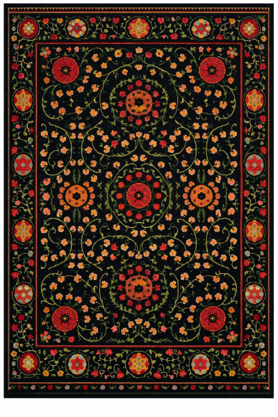 Drom Pamuk Dokuma Taban Kaymaz Şönil Makinede Yıkanabilir Etnik Multi Salon Yatak Odası Mutfak Koridor Yolluk Halı