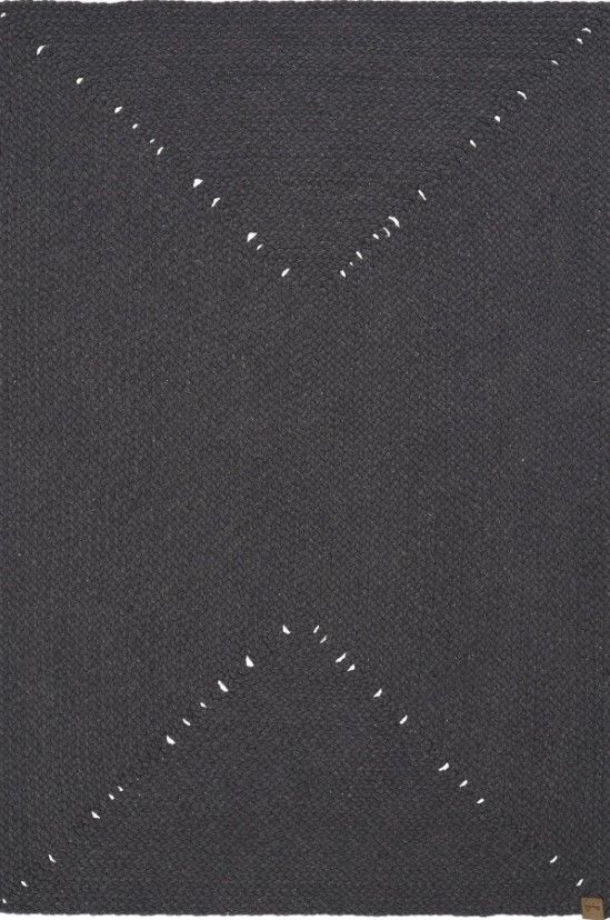 Lunox Antrasit Hasır Örgü Çift Taraflı Dokuma Yolluk Jüt Kilim Dikdörtgen Banyo Paspası