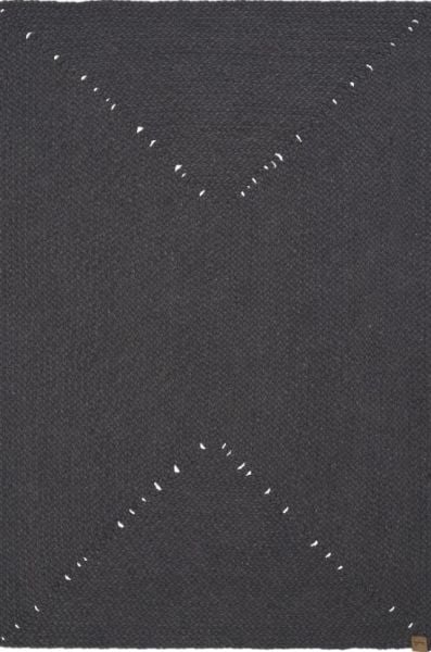 Lunox Antrasit Hasır Örgü Çift Taraflı Dokuma Yolluk Jüt Kilim Dikdörtgen Banyo Paspası