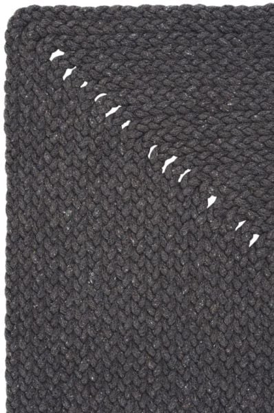 Lunox Antrasit Hasır Örgü Çift Taraflı Dokuma Yolluk Jüt Kilim Dikdörtgen Banyo Paspası