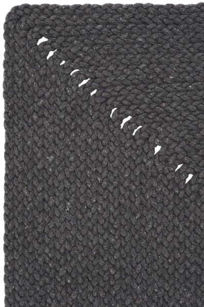 Lunox Antrasit Hasır Örgü Çift Taraflı Dokuma Yolluk Jüt Kilim Dikdörtgen Banyo Paspası