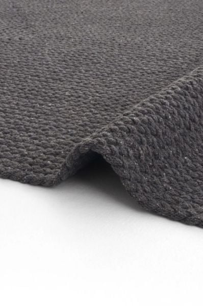 Lunox Antrasit Hasır Örgü Çift Taraflı Dokuma Yolluk Jüt Kilim Dikdörtgen Banyo Paspası