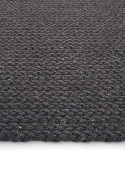 Lunox Antrasit Hasır Örgü Çift Taraflı Dokuma Yolluk Jüt Kilim Dikdörtgen Banyo Paspası