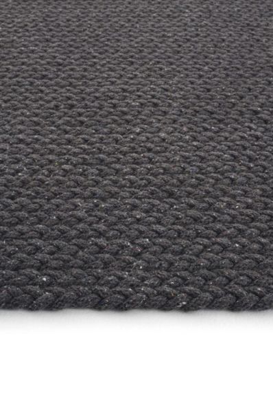 Lunox Antrasit Hasır Örgü Çift Taraflı Dokuma Yolluk Jüt Kilim Dikdörtgen Banyo Paspası