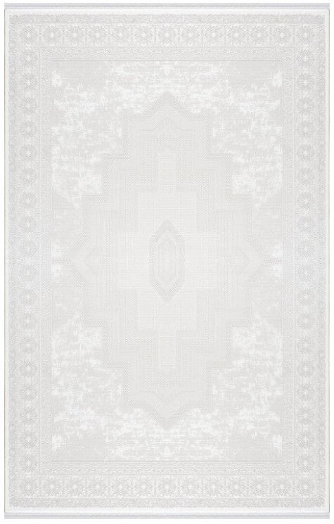 Merinos Premium Koleksiyonu 69805 060 Beyaz Modern Dokuma Salon Mutfak Halısı Yolluk