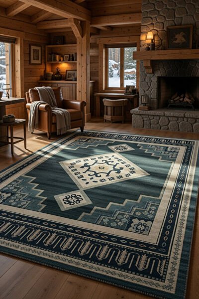 Drom Pamuk Dokuma Taban Kaymaz Şönil Makinede Yıkanabilir Klasik Desen Çerçeveli Multi Salon Yatak Odası Mutfak Koridor Yolluk Halı