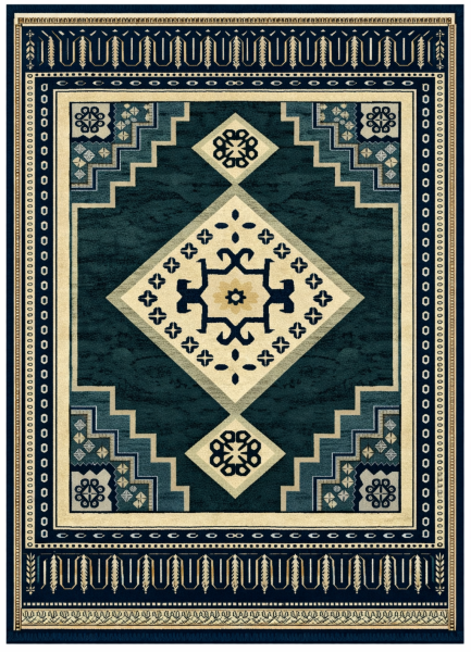 Drom Pamuk Dokuma Taban Kaymaz Şönil Makinede Yıkanabilir Klasik Desen Çerçeveli Multi Salon Yatak Odası Mutfak Koridor Yolluk Halı