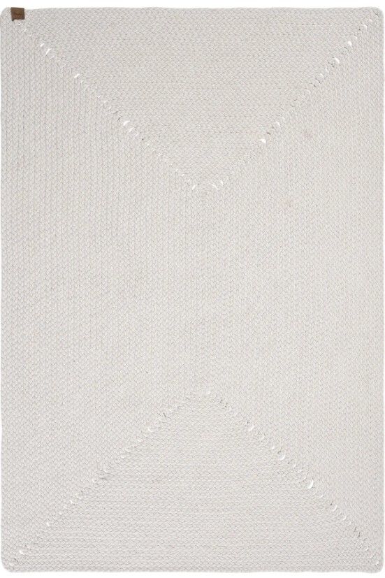 Lunox Beyaz Hasır Örgü Çift Taraflı Dokuma Yolluk Jüt Kilim Dikdörtgen Banyo Paspası