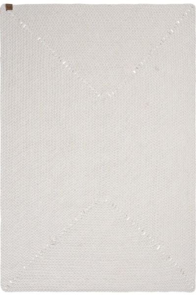 Lunox Beyaz Hasır Örgü Çift Taraflı Dokuma Yolluk Jüt Kilim Dikdörtgen Banyo Paspası