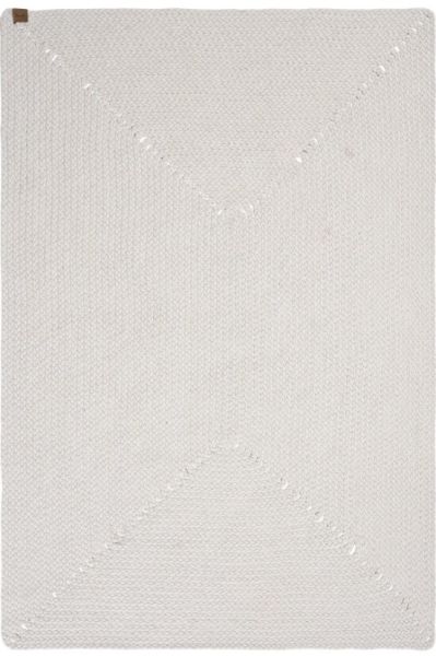 Lunox Beyaz Hasır Örgü Çift Taraflı Dokuma Yolluk Jüt Kilim Dikdörtgen Banyo Paspası