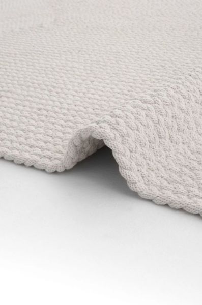 Lunox Beyaz Hasır Örgü Çift Taraflı Dokuma Yolluk Jüt Kilim Dikdörtgen Banyo Paspası