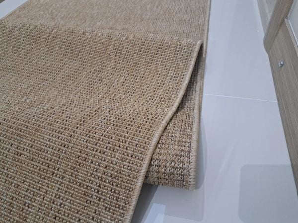 Seyran Halı Bombay 662 Bej Hasır Dokulu Modern Dokuma Taban Hav Toz Vermez Halı