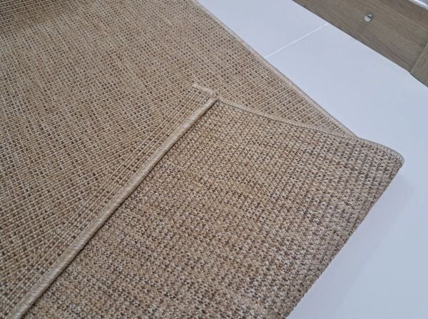 Seyran Halı Bombay 662 Bej Hasır Dokulu Modern Dokuma Taban Hav Toz Vermez Halı