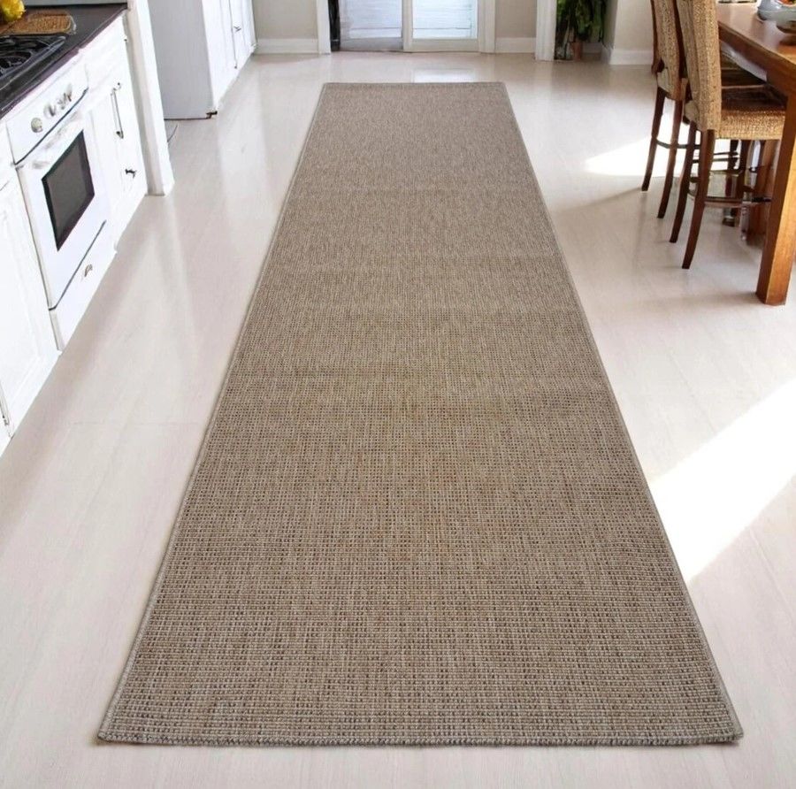 Seyran Halı Bombay 662 Bej Hasır Dokulu Modern Dokuma Taban Hav Toz Vermez Halı