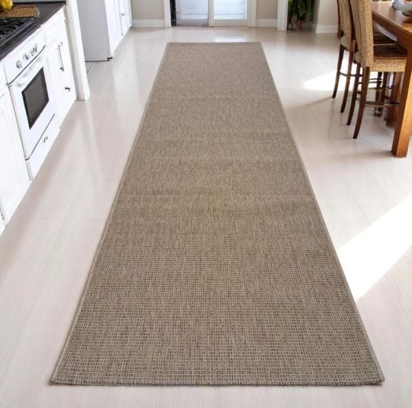 Seyran Halı Bombay 662 Bej Hasır Dokulu Modern Dokuma Taban Hav Toz Vermez Halı